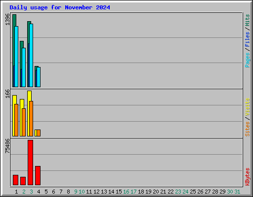 Daily usage for November 2024