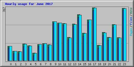 Hourly usage for June 2017