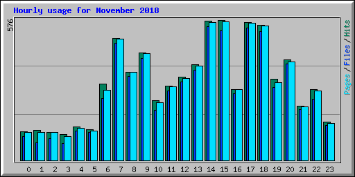 Hourly usage for November 2018