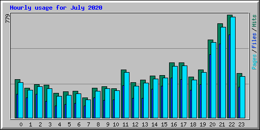 Hourly usage for July 2020