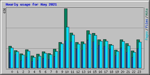 Hourly usage for May 2021