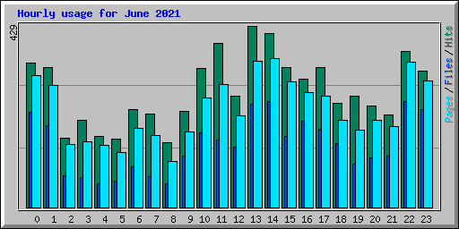 Hourly usage for June 2021