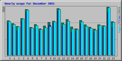 Hourly usage for December 2021