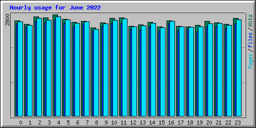 Hourly usage for June 2022