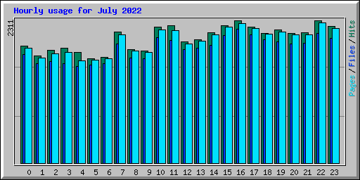 Hourly usage for July 2022