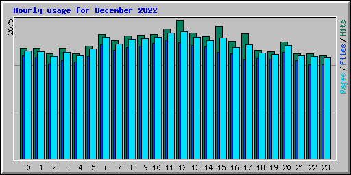 Hourly usage for December 2022