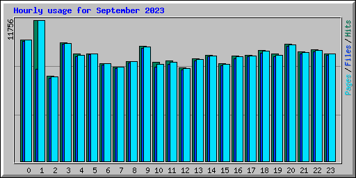 Hourly usage for September 2023