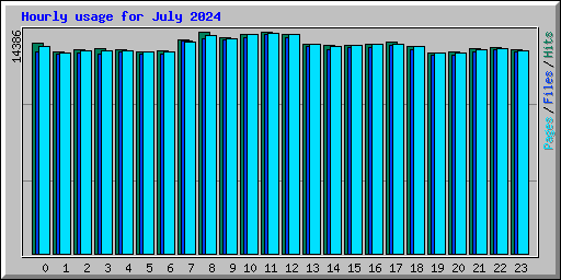 Hourly usage for July 2024